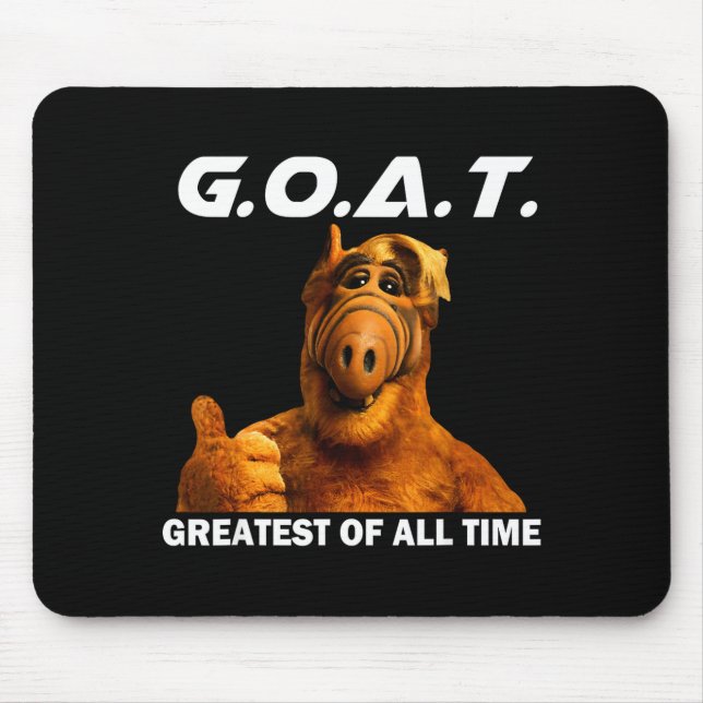 Goat Greatest Of All Time Funny Meme  Mouse Mat (Front)