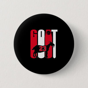 Goat (greatest Of All Time) Sketll 23  6 Cm Round Badge