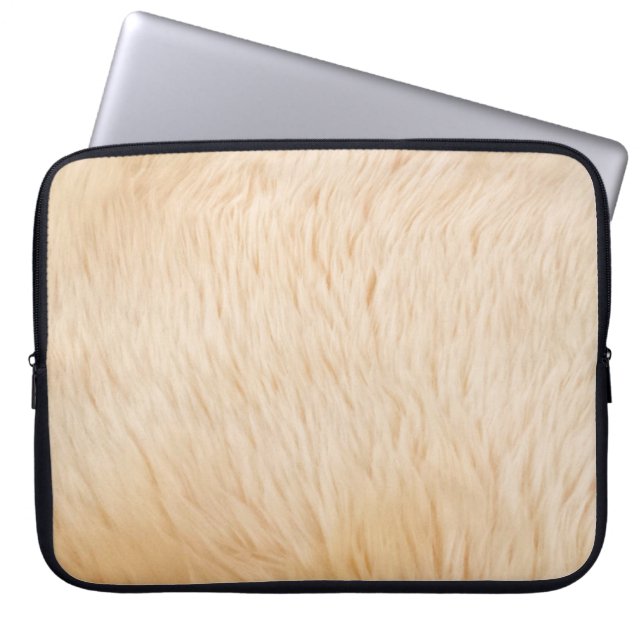 Goat hair fur animal texture laptop sleeve (Front)