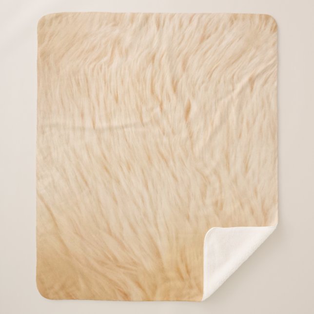 Goat hair fur animal texture sherpa blanket (Front)