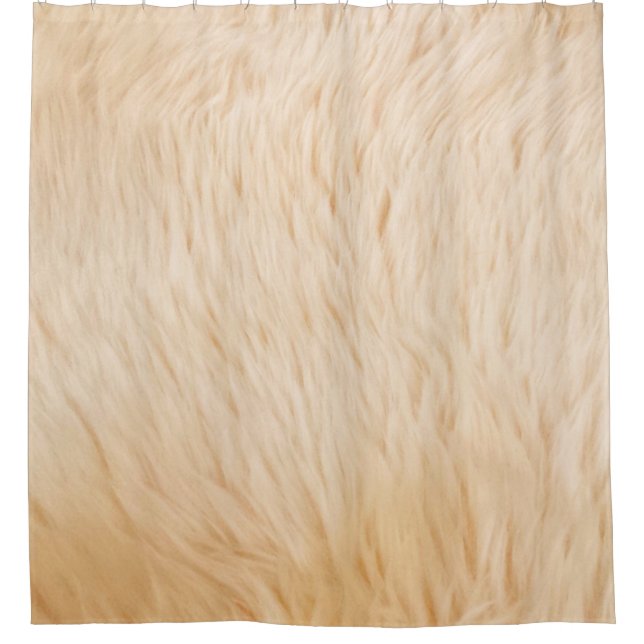 Goat hair fur animal texture shower curtain (Front)