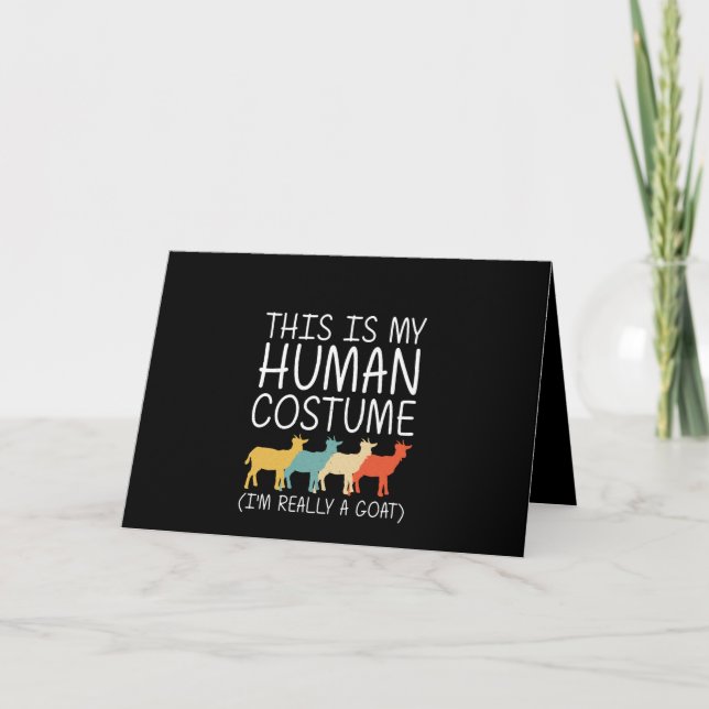 Goat Halloween Human Costume Card (Front)