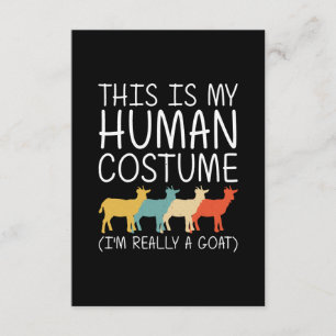 Goat Halloween Human Costume Enclosure Card
