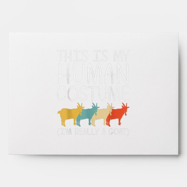 Goat Halloween Human Costume Envelope (Front)