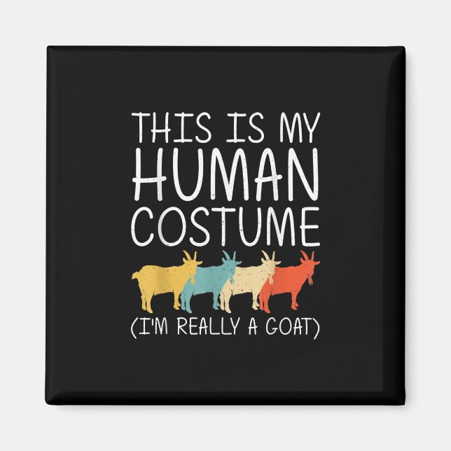 Goat Halloween Human Costume Magnet (Front)