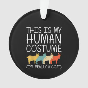 Goat Halloween Human Costume Ornament