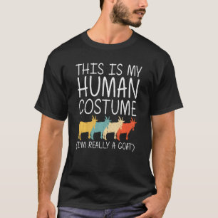 Goat Halloween Human Costume Sheep Kid Nanny Easy  T-Shirt