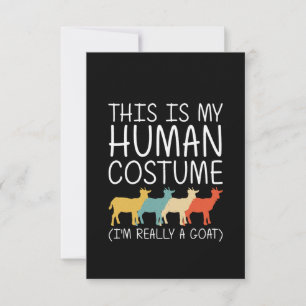 Goat Halloween Human Costume Thank You Card