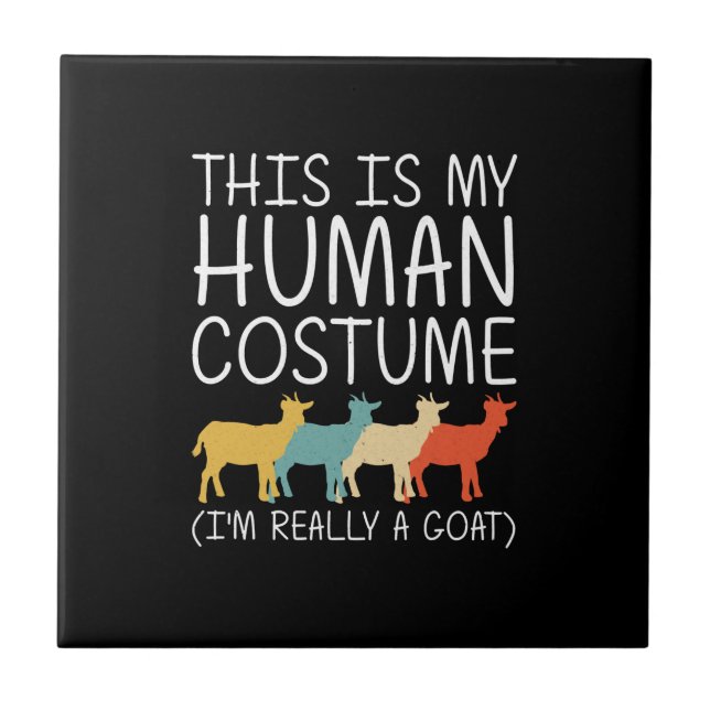 Goat Halloween Human Costume Tile (Front)