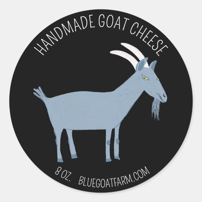GOAT Handmade Gift Soaps Lotion Cheeses CUSTOM Classic Round Sticker (Front)
