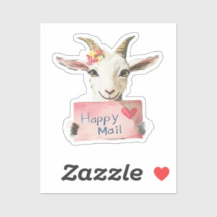 Goat, Happy Mail, Sticker 