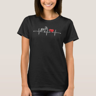 Goat Heartbeat Farmer Farming  Ekg Goat Cute T-Shirt