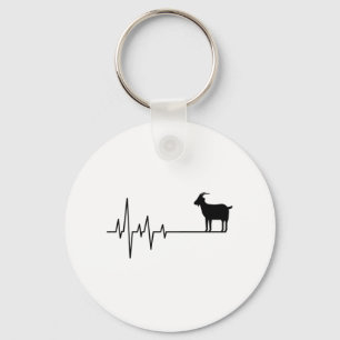 Goat Heartbeat  Key Ring