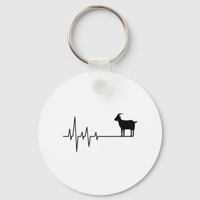 Goat Heartbeat  Key Ring (Front)