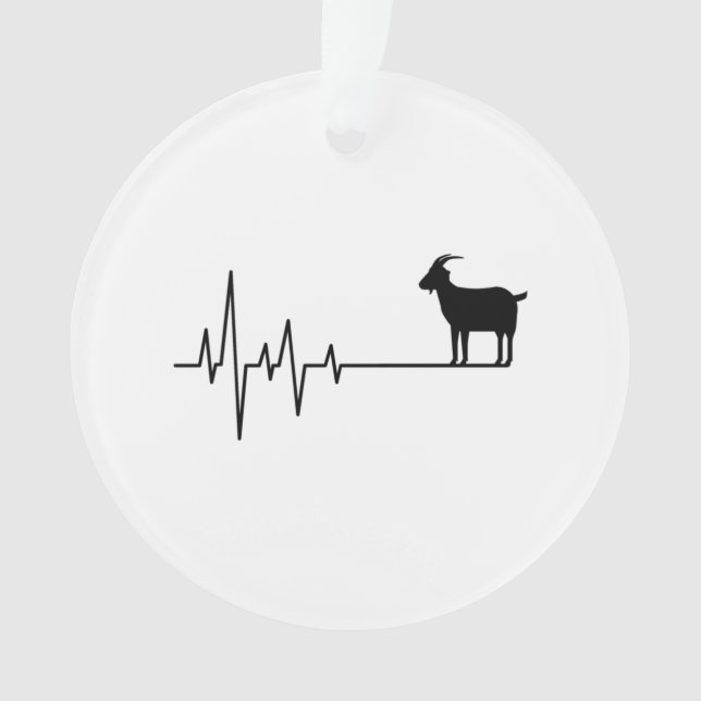 Goat Heartbeat  Ornament (Front)