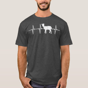 Goat Heartbeat Pulse Farm Animal Farming Life T-Shirt