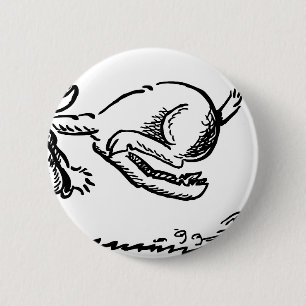 Goat horn ram custom personalise Anniversaries 6 Cm Round Badge