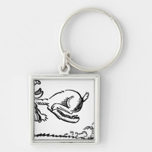 Goat horn ram custom personalise Anniversaries Key Ring