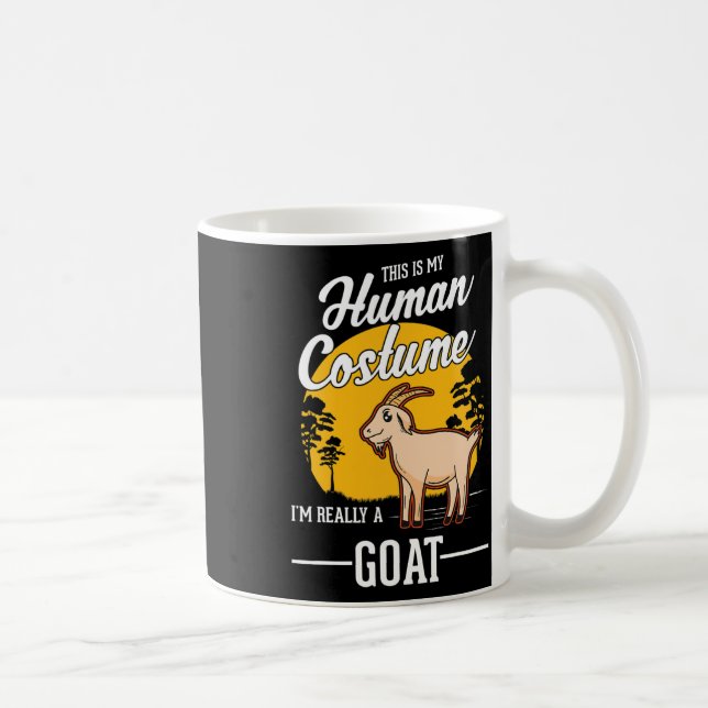 Goat Human Costume Halloween Goat  Coffee Mug (Right)