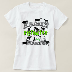 GOAT HUMOR   Cute Easily Distracted by Goats T-Shirt
