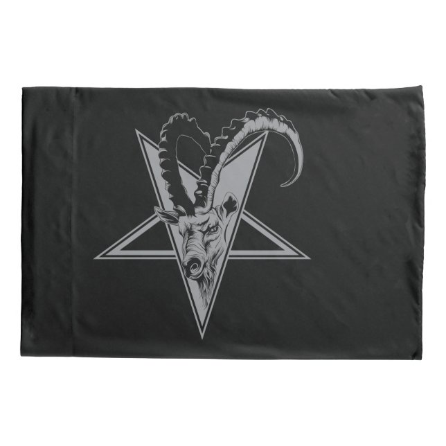 Goat in a Pentagram Pillowcase (Back)