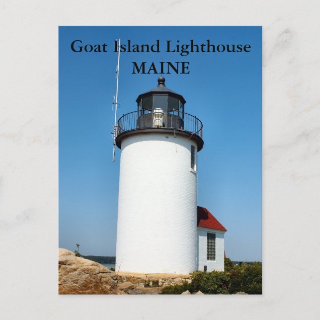 Goat Island Lighthouse, Maine Postcard (Front)