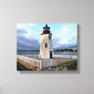 Goat Island Lighthouse, Rhode Island Canvas Print