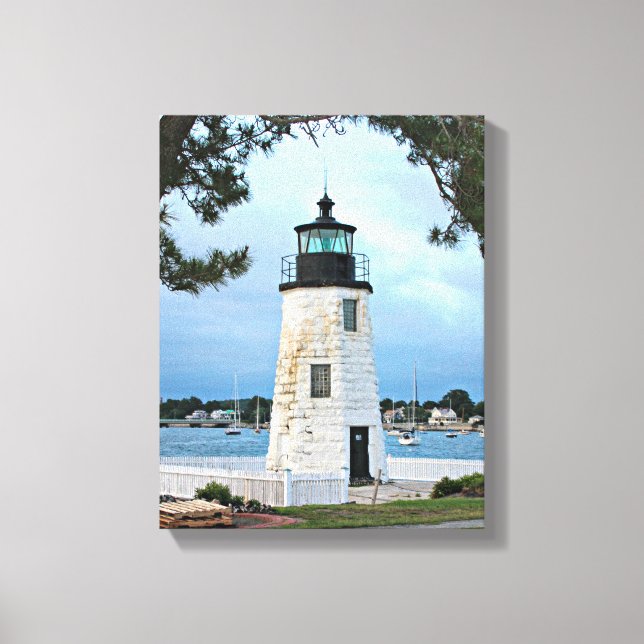 Goat Island Lighthouse, Rhode Island Canvas Print (Front)