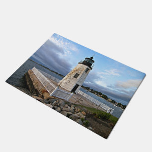 Goat Island Lighthouse, Rhode Island Door Mat
