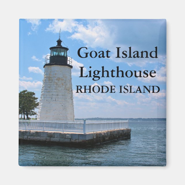 Goat Island Lighthouse, Rhode Island Magnet (Front)