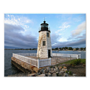 Goat Island Lighthouse, Rhode Island Photo Print