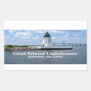 Goat Island Lighthouse, Rhode Island Stickers