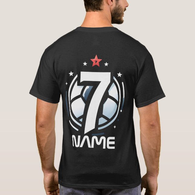 GOAT jersey number 7 personalised  T-Shirt (Back)