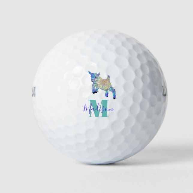 Goat Jumping Personalised Golf Balls (Front)