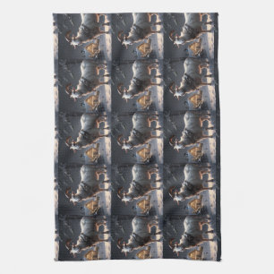 Goat Kitchen Towel Christmas