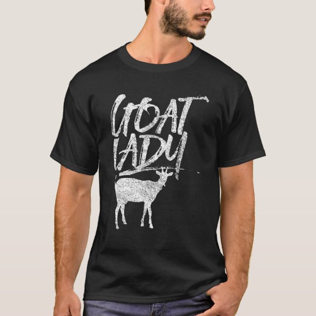 Goat Lady Animal   Goats Domestic Sheperd T-Shirt (Front)