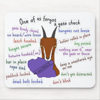 goat, lamancha, escape trouble mouse mat