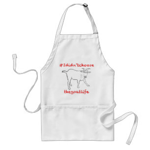 Goat Life Funny Quirky Cute Animal Art Drawing Standard Apron
