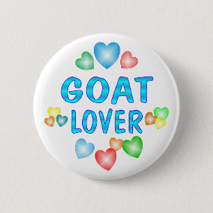 GOAT LOVER 6 CM ROUND BADGE