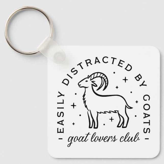 Goat lover farm life quotes aesthetic key ring (Front)
