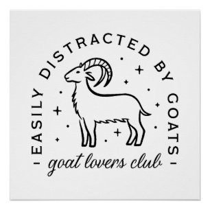 Goat lover farm life quotes aesthetic poster
