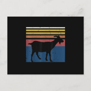 Goat Lover Gifts Vintage Retro Funny Farmer Farm Invitation Postcard