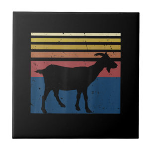Goat Lover Gifts Vintage Retro Funny Farmer Farm Tile