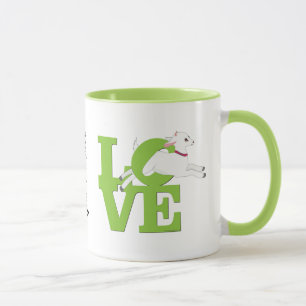 GOAT LOVER   GREEN  Goat L O V E - White Goat Mug