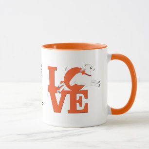 GOAT LOVER   ORANGE  Goat L O V E - White Goat Mug
