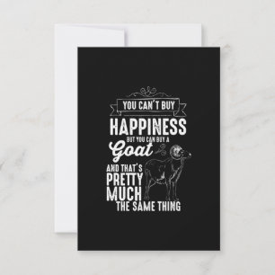 Goat Lover You Cant Buy Happiness RSVP Card
