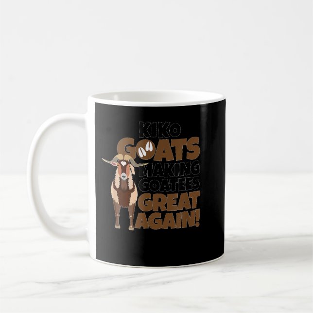Goat Lovers Apparel Meme Pet Animal Pun Funny Kiko Coffee Mug (Left)