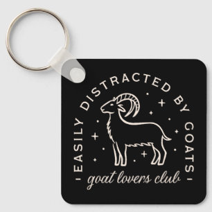 Goat lovers club funny quotes key ring