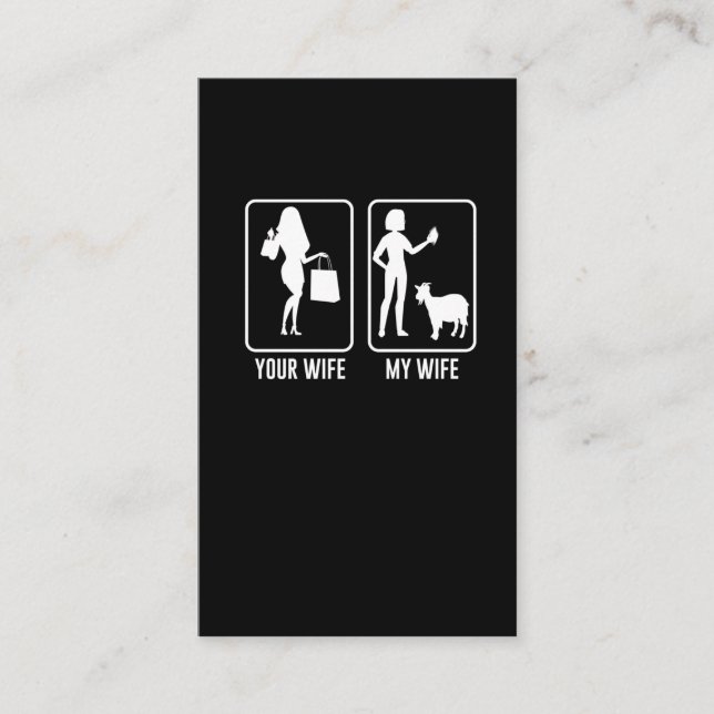 Goat loving Wife Agriculture Farming Couple Love Business Card (Front)
