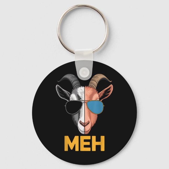 Goat Meh Funny Goat Lover Farmer Gift  Key Ring (Front)